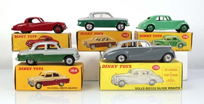 Lot 161 - Five Dinky models: 150 Rolls-Royce Silver...