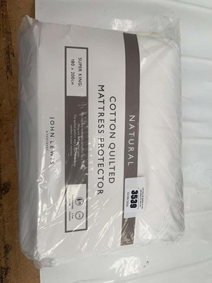 Lot 3539 - John Lewis super king mattress protector