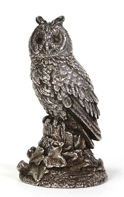 Lot 203 - A silver figure modelled as an owl, hallmarks...