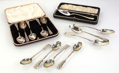 Lot 212 - A group of thirteen Victorian and later silver...