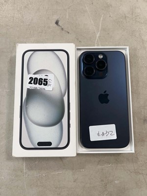 Lot 2065 - Boxed Apple iPhone 15 black 128GB MTP03ZD/A