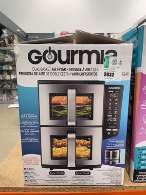 Lot 3032 - Boxed Gourmia Dual Basket air fryer