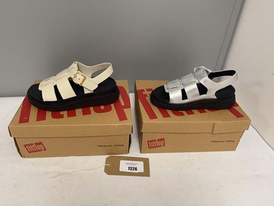 Lot 2x Boxed pairs of Fitflop fisherman sandals...