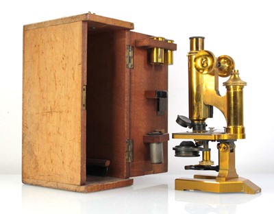 Lot 58 - A brass microscope by R&J Beck Ltd., numbered...