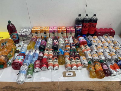 Lot 3586 - 3 bags of drinks including Kombucha, Pepsi,...