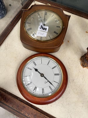 Lot 5095 - Junghans German quartz clock, plus one other