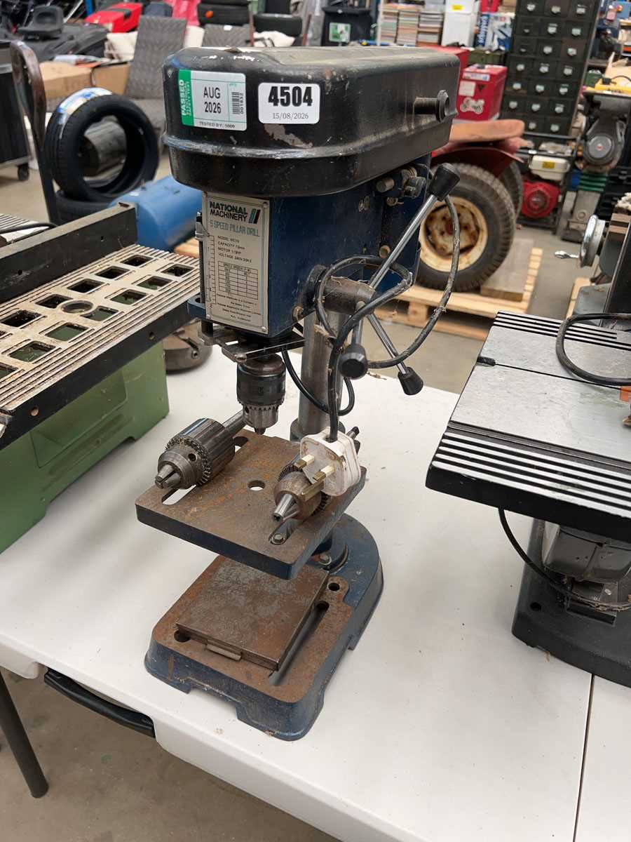 Lot 4504 - National Machinery 5 speed pillar drill 240v