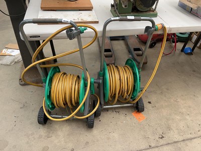 Lot 4509 - 2 wheeled hose reels