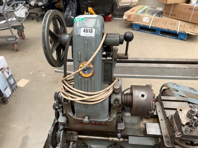 Lot 4513 - Myford ML7 engineering lathe mounted on...