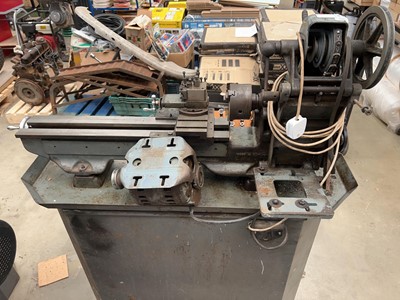 Lot 4513 - Myford ML7 engineering lathe mounted on...