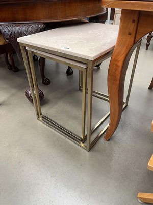 Lot 5279 - Marble nest of two tables