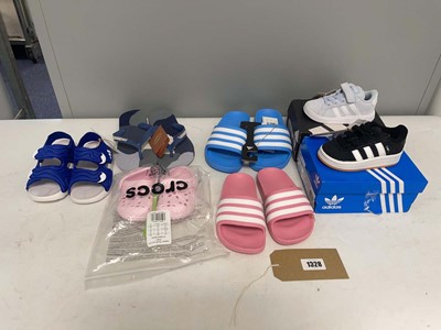 Lot 2x Boxed pairs of Adidas children's shoes plus...