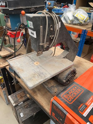 Lot 4550 - 240v band saw, Clarke woodwork bench grinder...