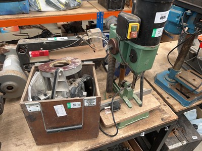 Lot 4551 - 240v bench topped hollow chisel morticer plus...