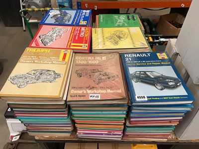 Lot 4556 - Selection of car manuals inc, Triumph, Cortina,...
