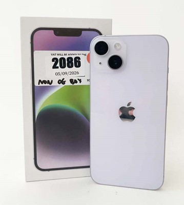 Lot iPhone 14 128GB Purple with cable (non...