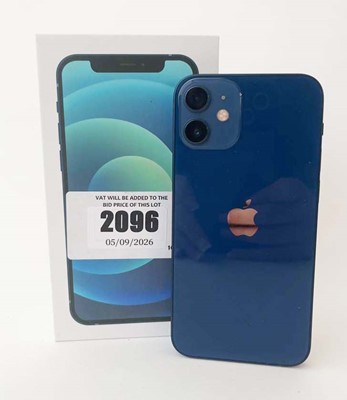 Lot iPhone 12 Mini 64GB Blue with cable (non...