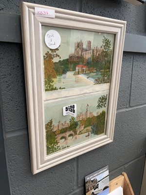 Lot 5139 - Two three dimensional cork and sand pictures...