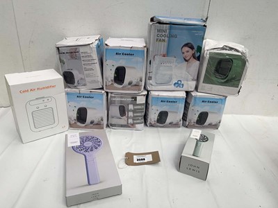 Lot 3599 - John Lewis hand held fans, Cold Air Humidifier...