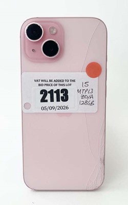 Lot iPhone 15 128GB Pink (crackage)