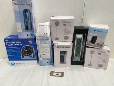 Lot 3602 - Selection of fans and air coolers