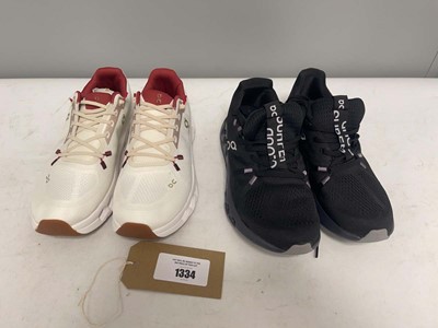 Lot 2x Pairs of On Cloud trainers sizesUK7 & UK8