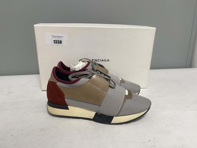 Lot Balenciaga EU38 neoprene trainers in grey -...