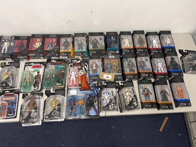 Lot 3775 - Approx 32 boxed Star Wars figures of various...