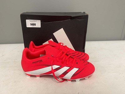 Lot Adidas UK8 predator club football boots in red...