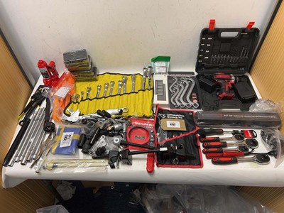 Lot 4703 - Tool selection to include cased cordless drill,...