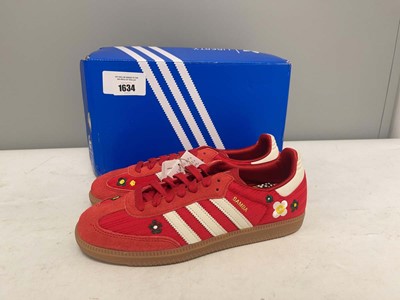 Lot Adidas UK8 samba OG trainers in red - boxed