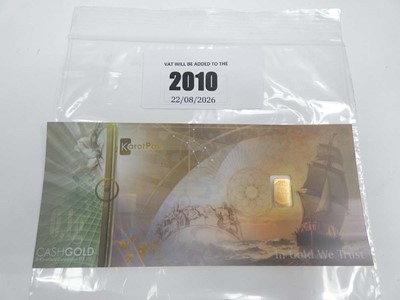 Lot 2010 - Karatbar 0.1g 'Cash Gold' Bullion note