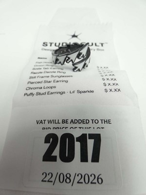 Lot 2017 - StudioCult 'Lagging Cursor' ring with receipt...