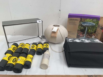 Lot 3649 - Farringdon box shelf, Zara Home ceiling light...