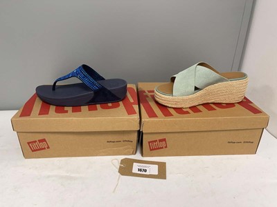 Lot 2x boxed pairs of Fitflop sandals both size UK6