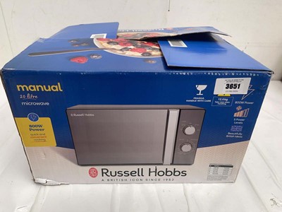Lot 3651 - Russell Hobbs 20L manual microwave