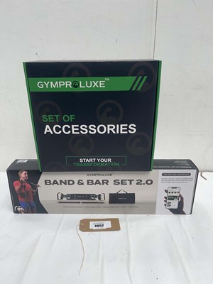 Lot 3652 - Gymproluxe band & bar set 2.0 and Set of...