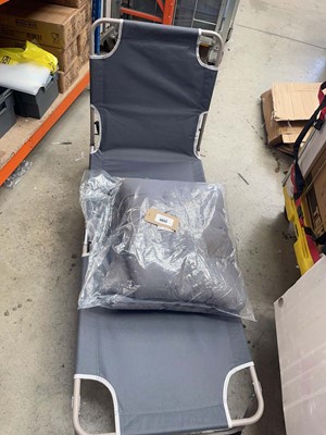 Lot 3653 - Sun lounger and cushion