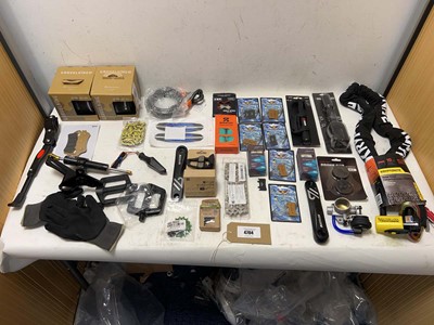 Lot 4704 - Bicycle and motorcycle parts and accessories...