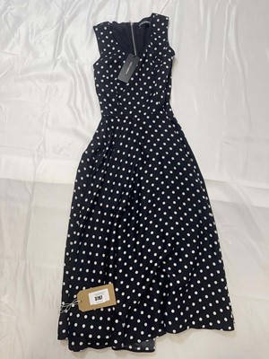 Lot 3787 - Dolce & Gabbana black / white polka dot dress...