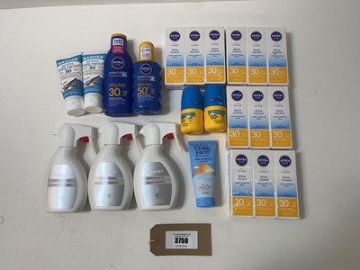 Lot 3759 - Selection of sun protection by Nivea, Child's...