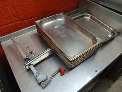 Lot 327 - Approx. 12 Stainless Steel Gastronorm trays...