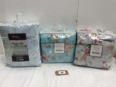 Lot 3676 - King, Double & single bedspread sets