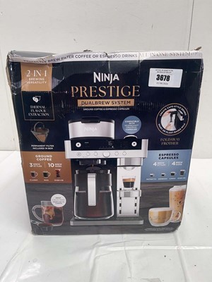 Lot 3678 - Ninja 2 in 1 Prestige coffee dualbrew system