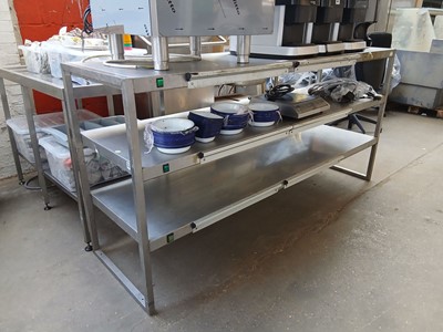 Lot 339 - 210cm Stainless steel 3-tier gantry