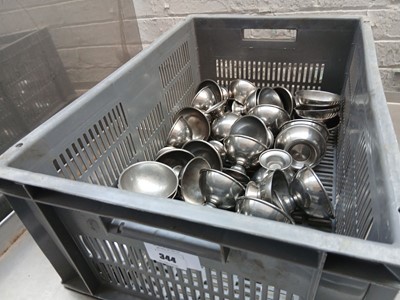 Lot 344 - Tray containing stainless steel sundae ice...