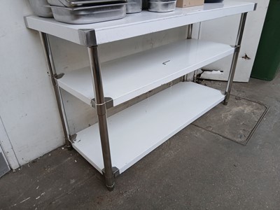 Lot 354 - 150cm stainless steel preparation table with 2...