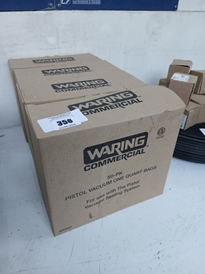 Lot 356 - 4 Waring 50-pack pistol vacuum quart bags