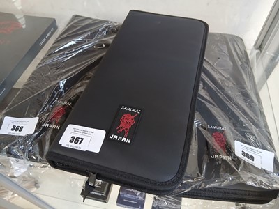 Lot 367 - 9 piece Samurai Japanese knife set in zip-up case