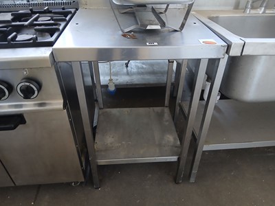 Lot 404 - 60cm stainless steel preparation table with...